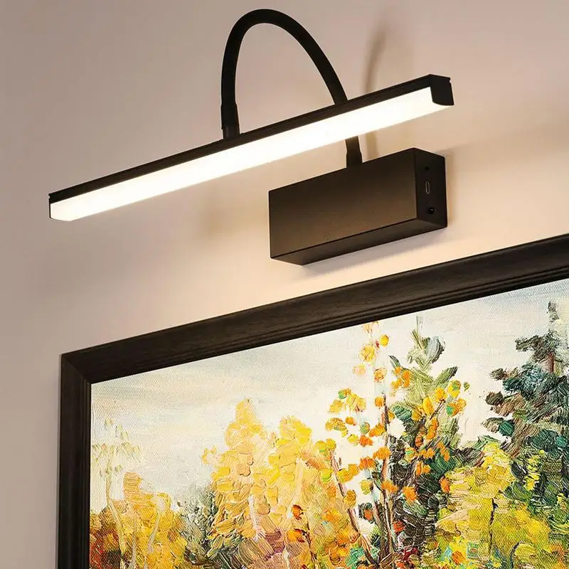 

Настенные светильники для фотографий Перезаряжаемые художественные светильники для стены с дистанционным беспроводным 3-цветным режимом Светодиодные бра с регулируемой яркостью и таймером