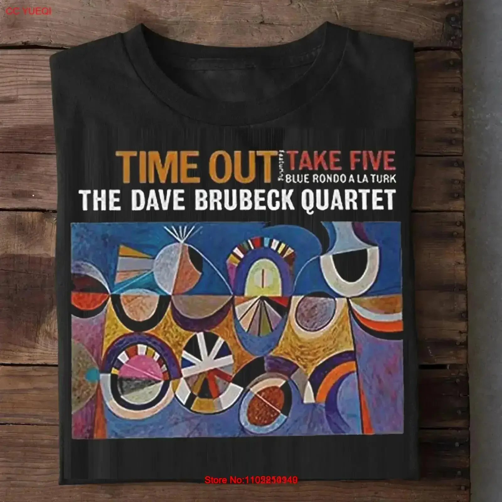 تي شيرت Vtg Dave Brubeck Quartet Time Out 59 Jazz تي شيرت كامل الحجم TR1356 عتيق مغسول غير رسمي أنيق للجنسين