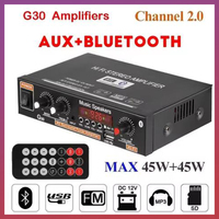 Bluetooth 5.0 HiFi Digital Power Amplifier 800W With Remote Control Car Audio Amplifiers Digital Subwoofer Reverberation Amp