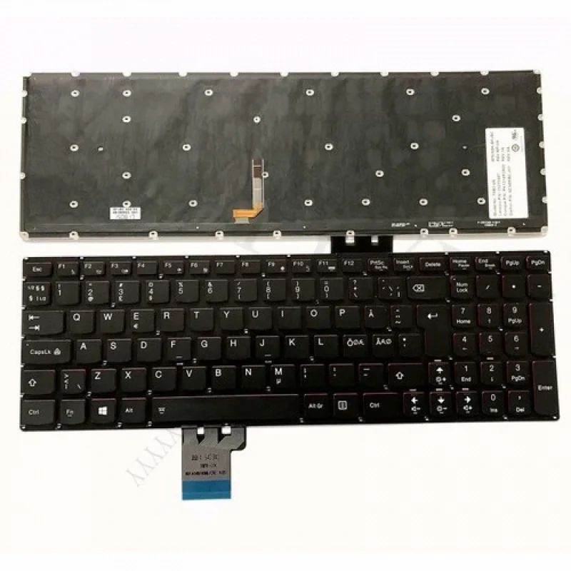

QDanish Swedish Norway Finnish Nordic keyboard for Lenovo Y50 Y50-70 Y70 Y70-70