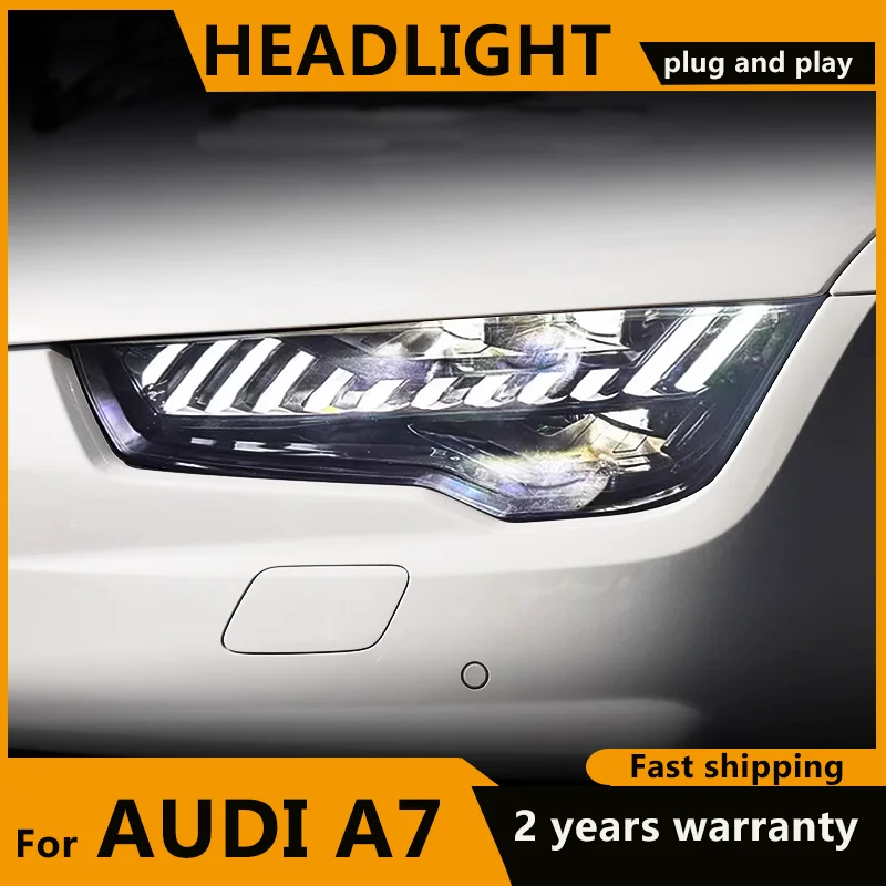 Head Lamp for Audi A7 LED Headlight 2011-2018 Matrix LED Headlight A7 RS7 Dynamic turn signal High Beam Angel Eye Projector Lens