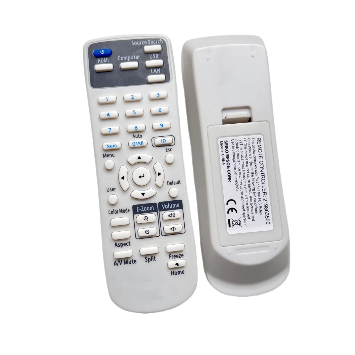 Controle remoto apto para projetores Epson, EX7260, EX3240, EX5250, EX5240, EX7240, EX9200, best-seller, novo