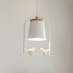 Nordic Minimalist Pendant Lights Restaurant Modern Bird LED Pendant Lamp Dining Table Bedroom Bedside Hanging Light Fixtures E27