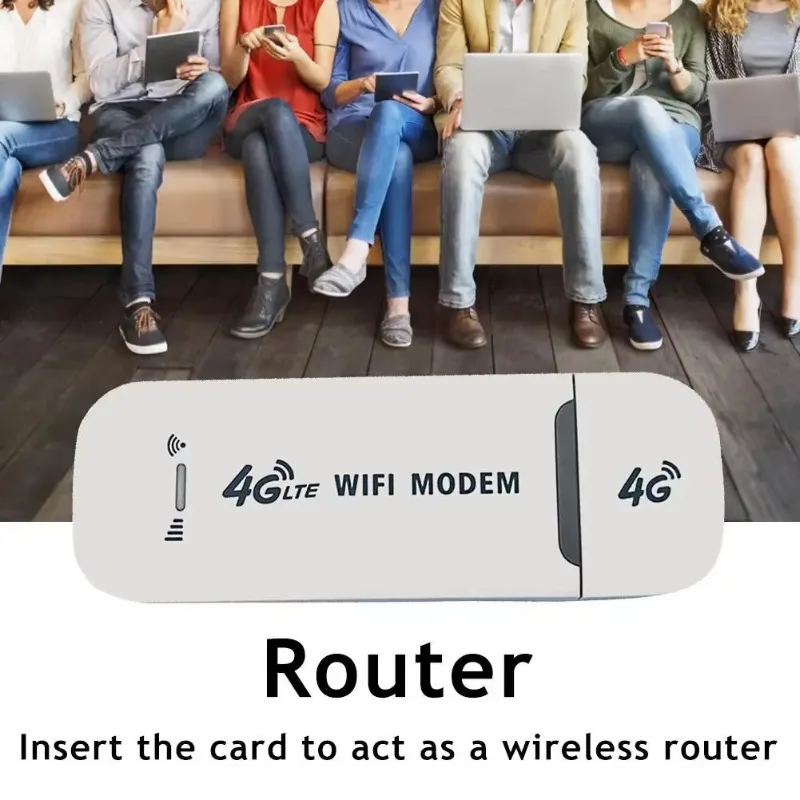 4G LTE Portable Pocket Hotspot 150Mbps USB Modem Dongle Support SIM Card Mobile Broadband Router For Home Office