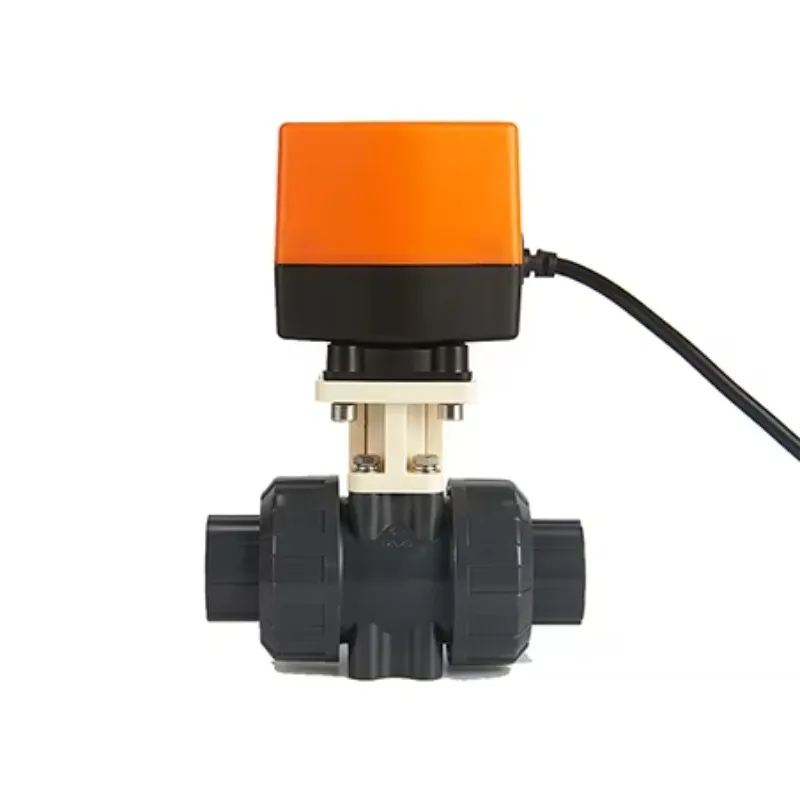 Electric Actuator Motorized PVC Valves 2 Way Motor Operated Control Plastic Ball Valve DN25 DN20 DN15