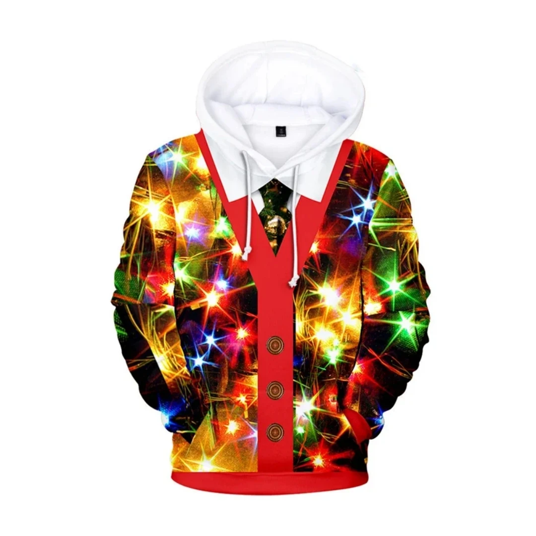 

Забавный рождественский детский свитшот, осенне-весенняя детская толстовка с 3D принтом, топы, одежда для маленьких мальчиков, пуловер унисекс с капюшоном, толстовки