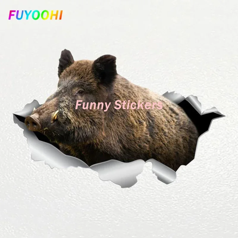 FUYOOHI Play Stickers Wild Boar Car Decals Wild Boar Decal Forest Animals Auto Sticker