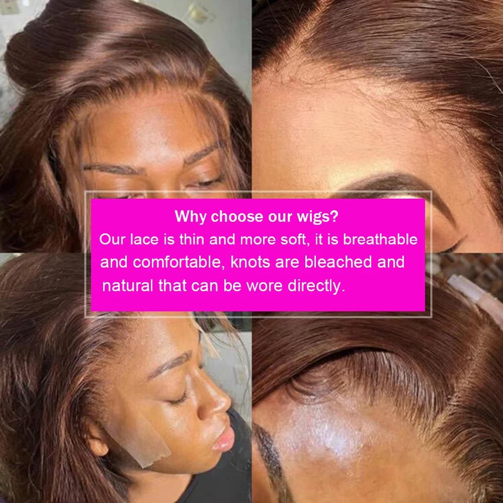 الشوكولاته اللون مستقيم قصير بوب شعر مستعار HD الدانتيل الباروكة الأمامية شعر الإنسان غلويليس شعر الإنسان مجعد 13x4 الدانتيل الشفاف الجبهة الباروكات