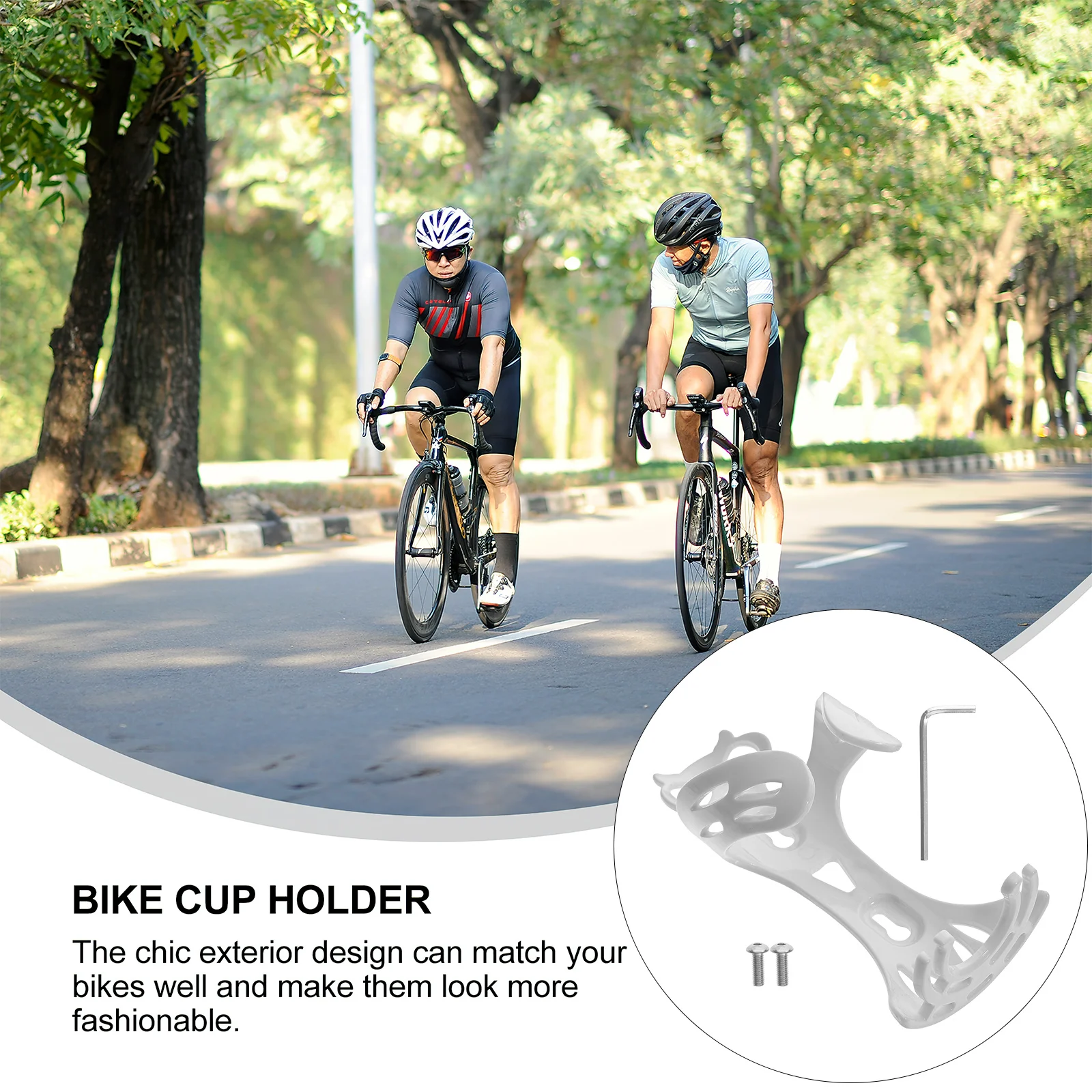 

1 Set Bike Cup Holder Durable Bicycle Water Bottle Holder For Mountain Bike Outdoor Riding Smooth Curve Design Water Bottle Cage