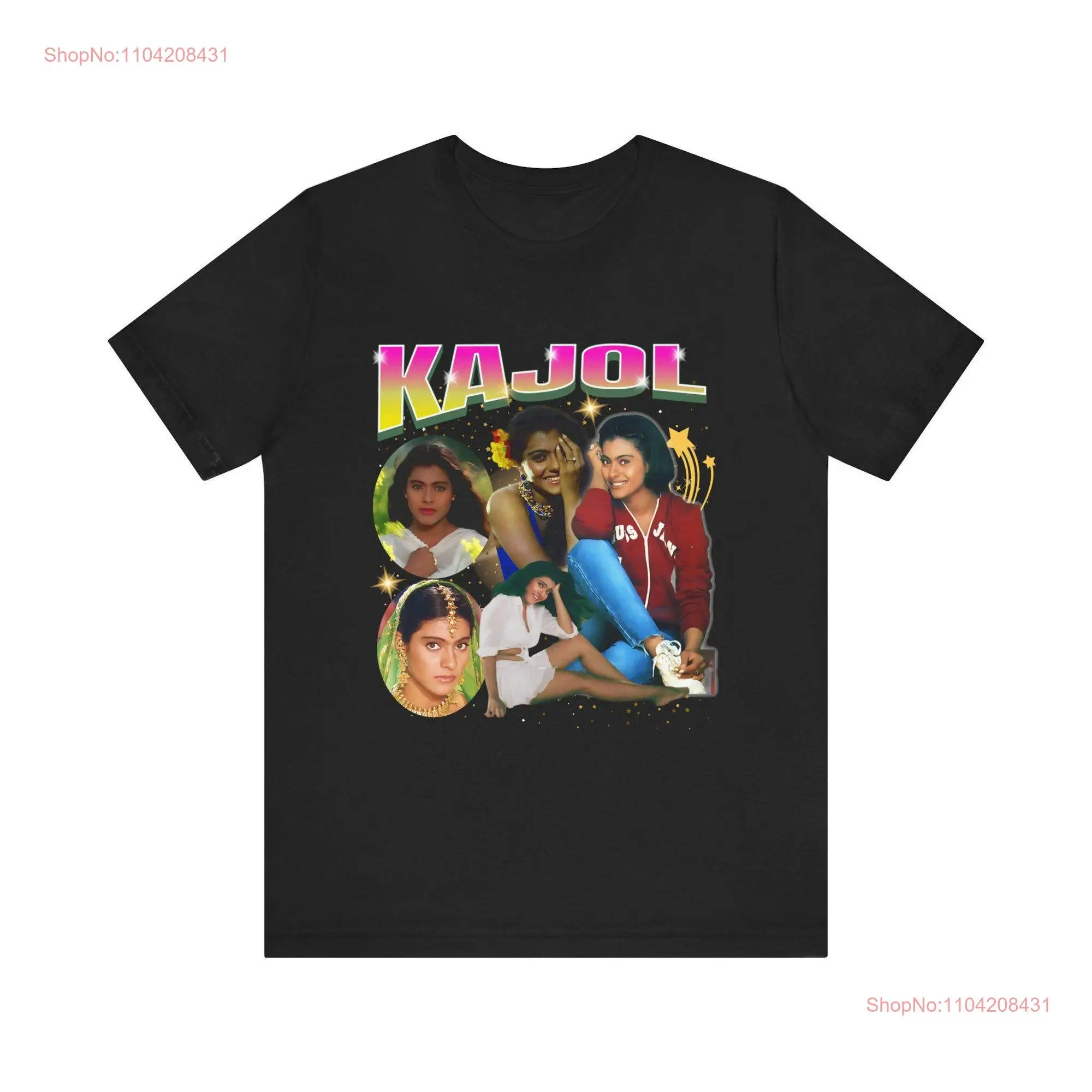 Kajol l Indian actress Desi Bollywood actor 90s vintage T Shirt movie South Asian  long or short sleeves