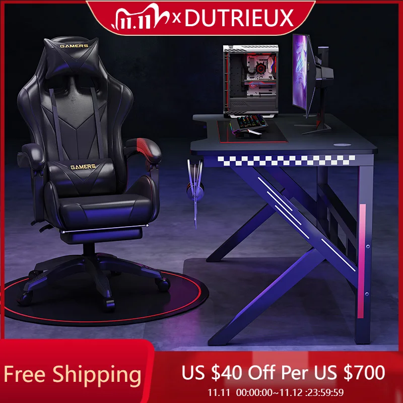 

Computer Console Desk Monitor Stand Ergonomic Organizers Accessories Luxury Table Comfortable Modern Salon Mesa Pc Furniture