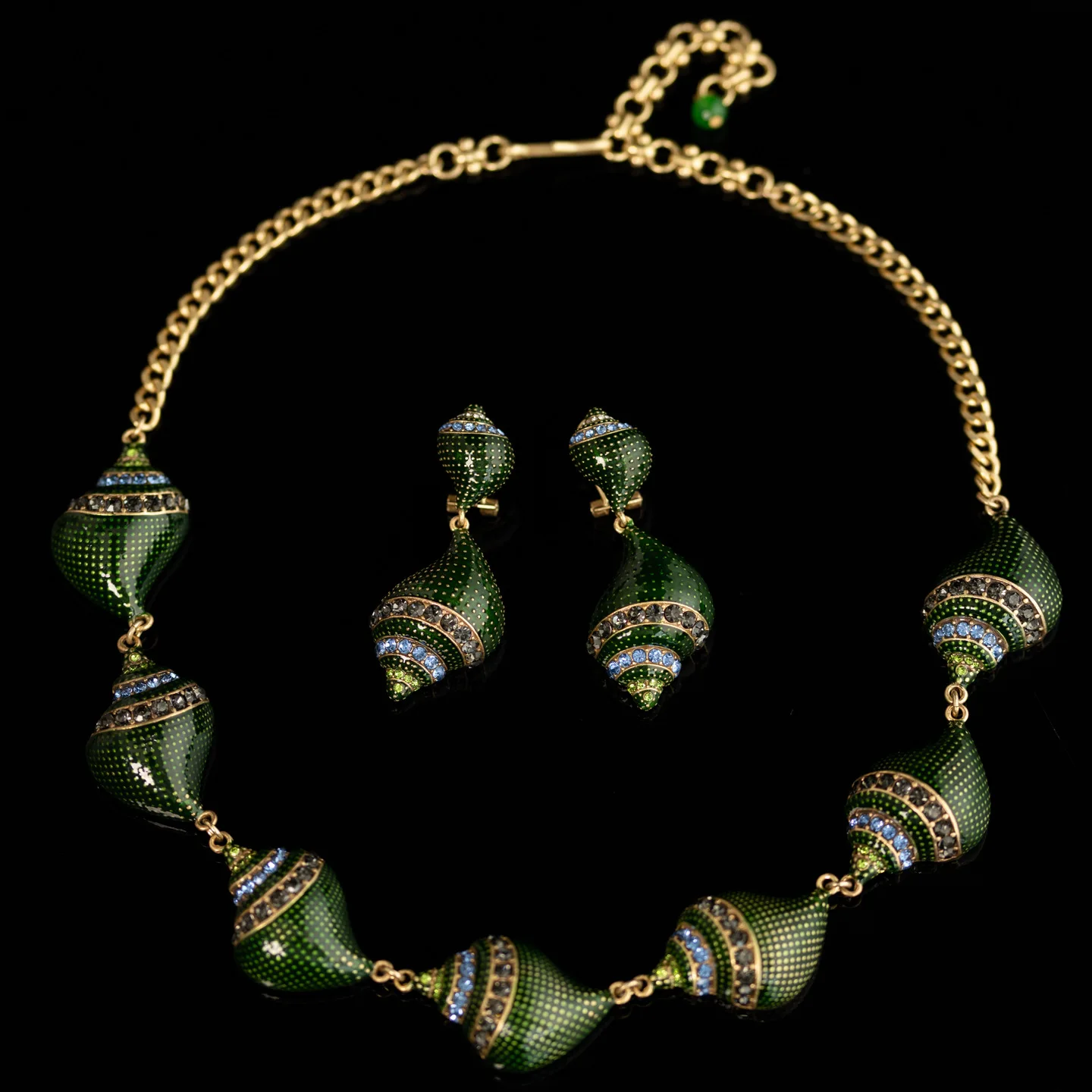 Vintage Zircon Jewelry Set for Women 2026 European And American High-End Light Luxury Earrings And Necklace Combo