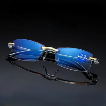 Lenti in vetro da lettura classiche quadrate +1.0~+4.0 Occhiali anti-radiazioni per donna