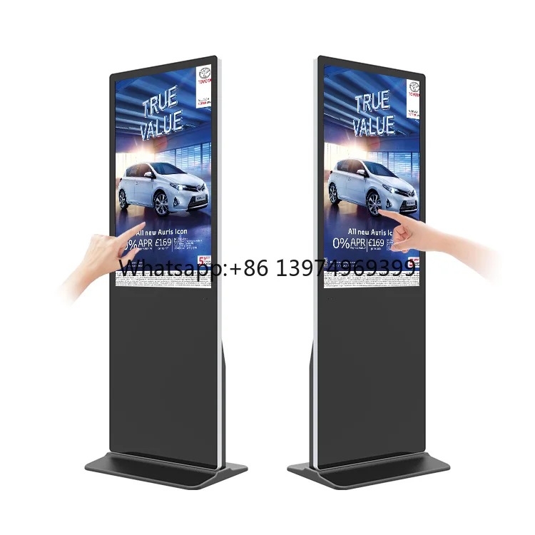 HUSHIDA 65 Inch Kiosk Touch Screen Monitor Advertising Display for Hospital
