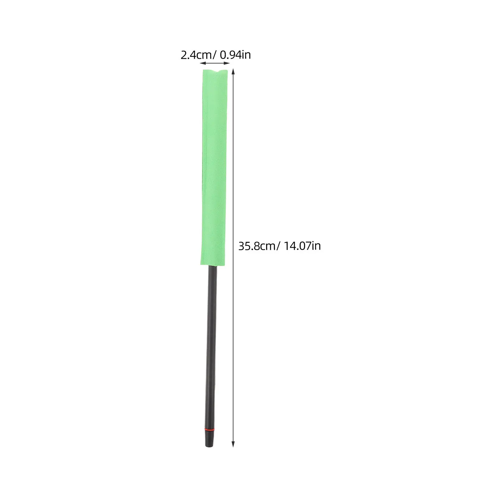 Flute Care Rod Green Detachable Soft Silicone Microfiber Cloth Deep Cleaning Tool for Flute Inner Wall Musical Instrument Care