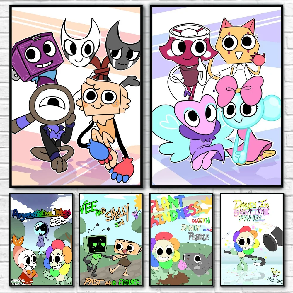 

Hot pretty Game D-Dandys World Poster Wall art print art suitable for living room bedroom bar parlor home decoration gift