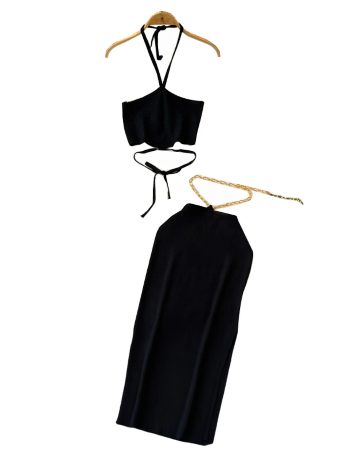 

Beach Vaion Hanging Ne Dr Women's Spring Ba Exposure Mature Ele Beautiful Unique Set Skirt Faionable Ensemble