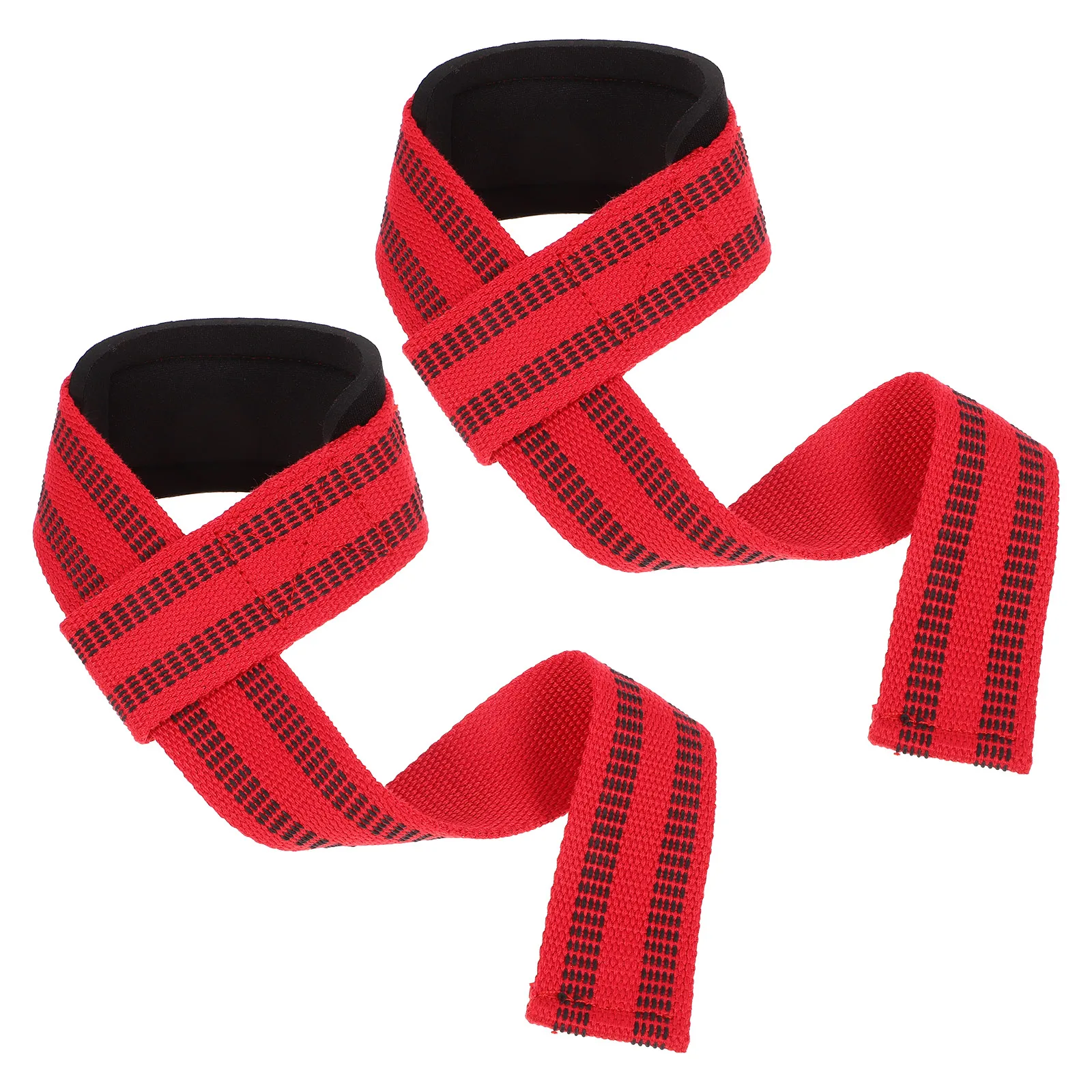 

2pcs Fitness Wristbands Red Gym Wrist Guards Soft Anti-slip Polyester Belts for Deadlift Training Workouts Supporting Wrists