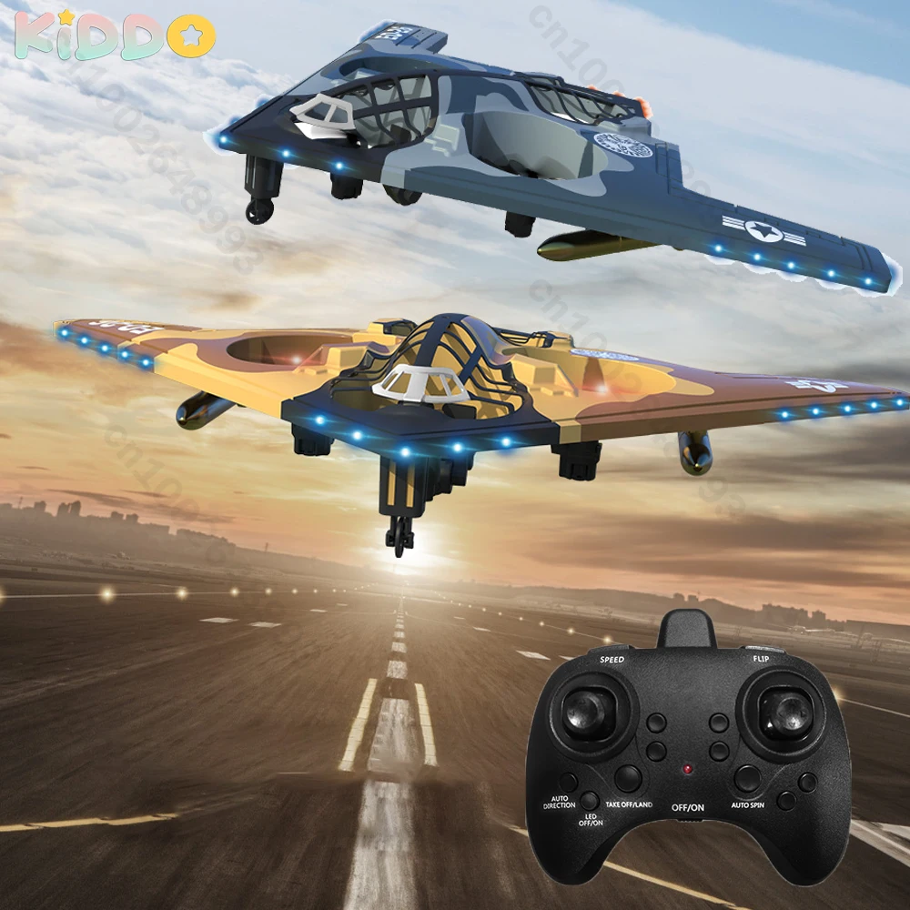 

B2 Fixed-Wing Remote Control Aircraft 2.4G 6CH E0-26 Bombing Fighter Drop Resistant Foam Airplane with Light Plane Toy Model