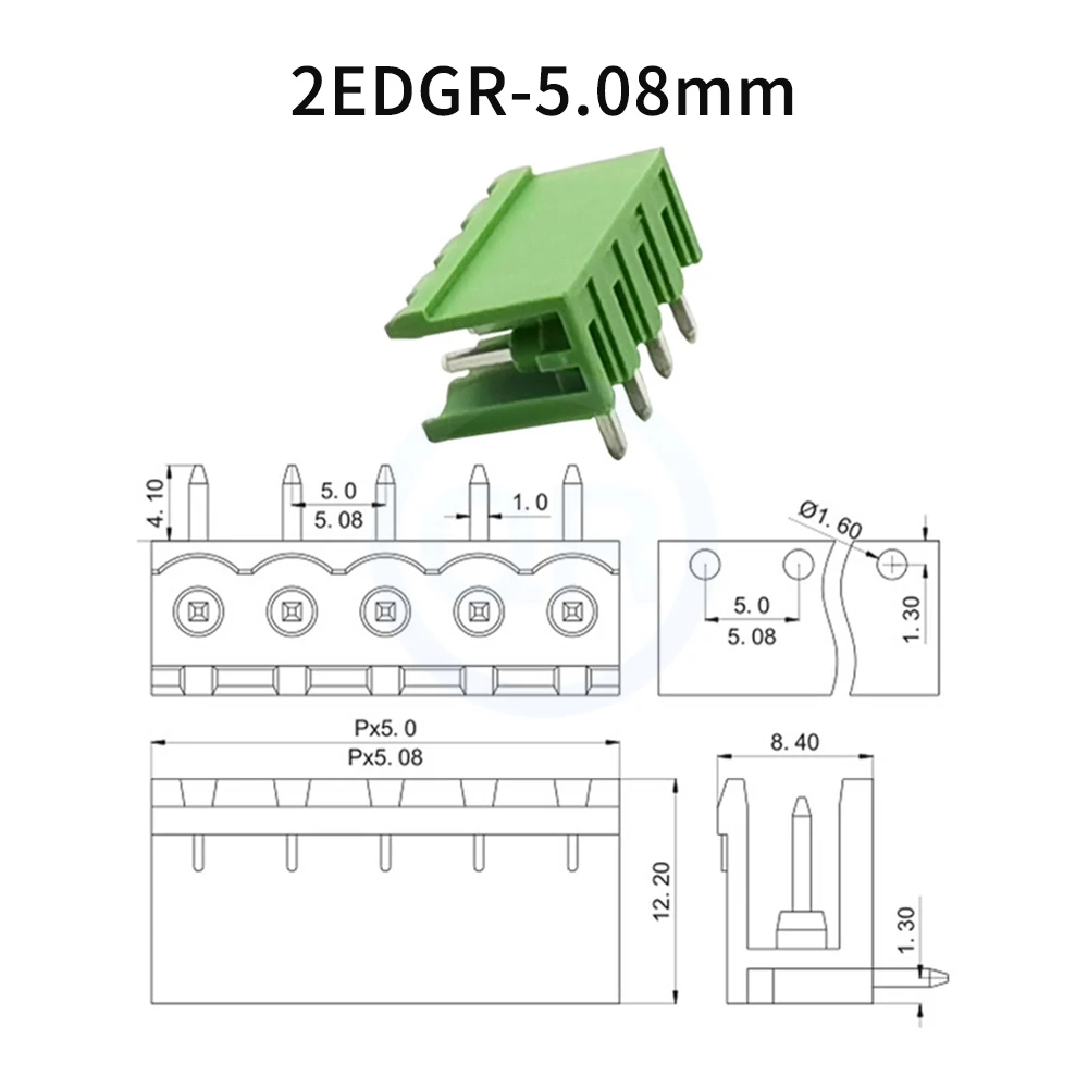 (5 قطعة) KF 2EDGKD + 2EDGV R 5.08 مللي متر المسمار الأسلاك التوصيل 15EDGKD 5.08 دفع الربيع محطة كتلة PCB لحام وعاء 2-24P