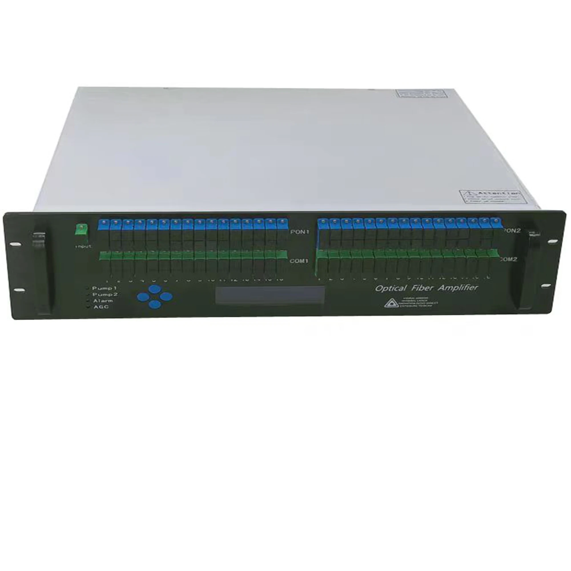고전력 Er/Yb 도프 광섬유 증폭기, Catv + IPTV + 네트워크, 64 * 21DB + WDM, 1550nm, 3U 섀시
