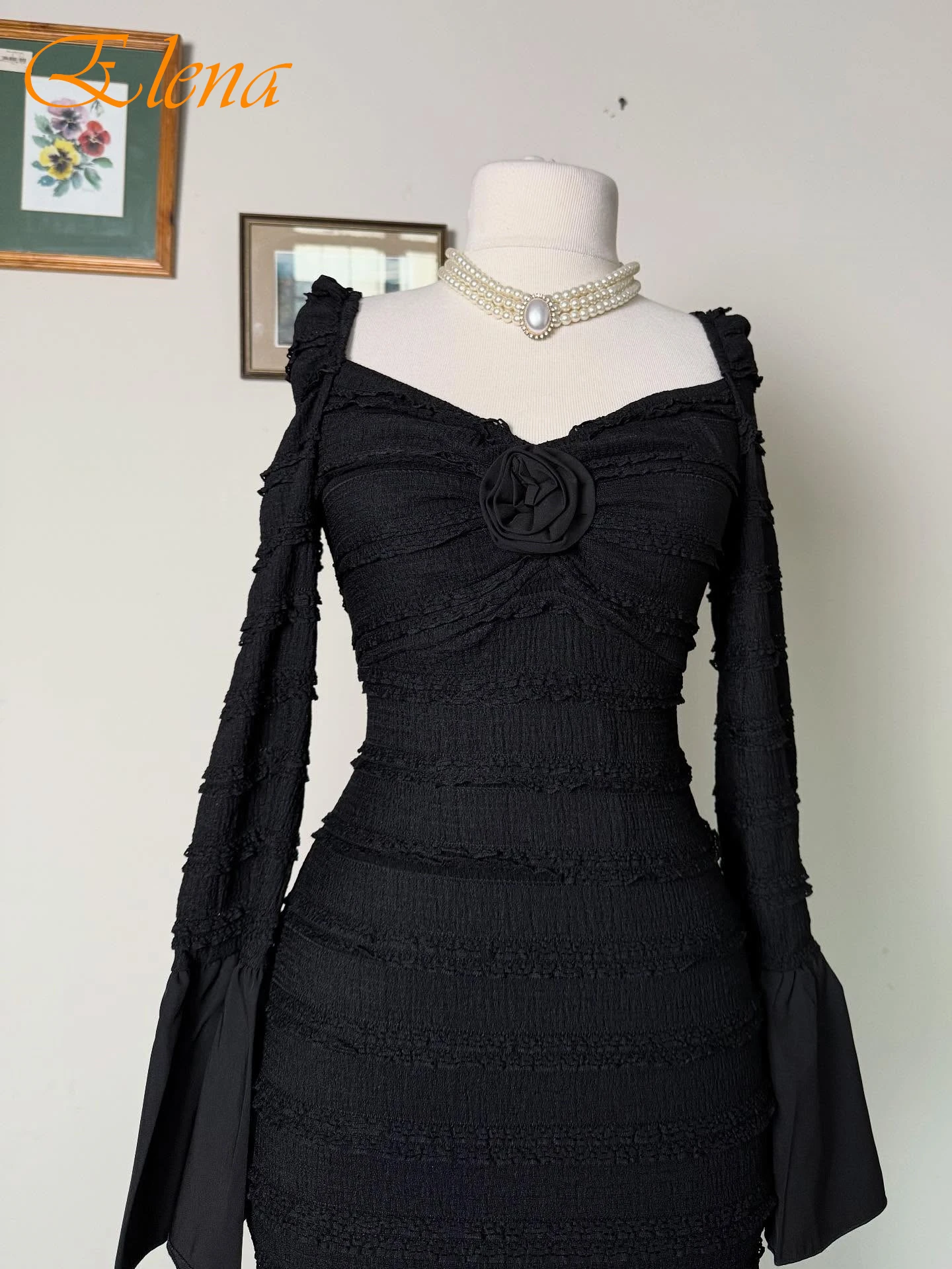 فستان سهرة أنيق مخصص بحورية البحر بياقة مربعة كلاسيكي رقيق للمشاهير فستان حفلات عالي الجودة