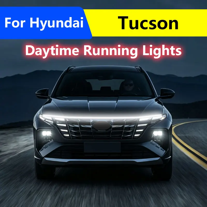 For Hyundai Tucson Decorative Atmosphere Lamps Ambient Lights Car Flashing 1pcs 12V LED Daytime  Ambient Running white Light