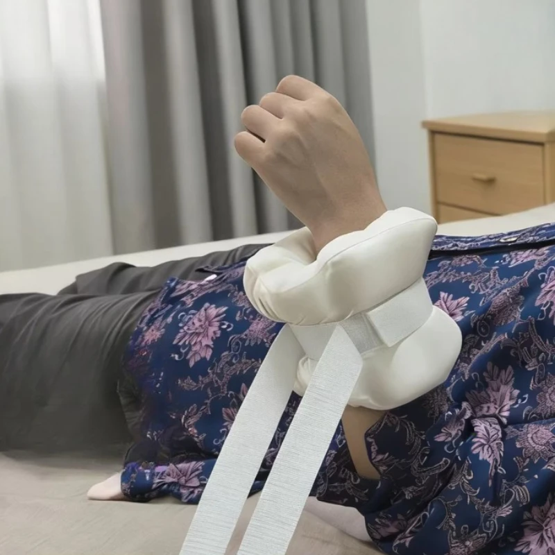 Elderly Bedridden Patients Limbs Restraint Straps Anti Scratching Wrist Ankle Fixation Belt Adjustable Thicken Soft Sponge Band