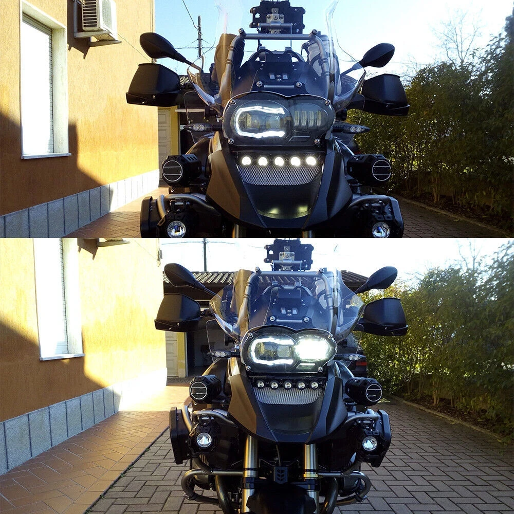 

Motorcycle Light 100W LED Front Headlight Suitable for BMW 2004-2012 R1200GS , oil bird modification LED headlights