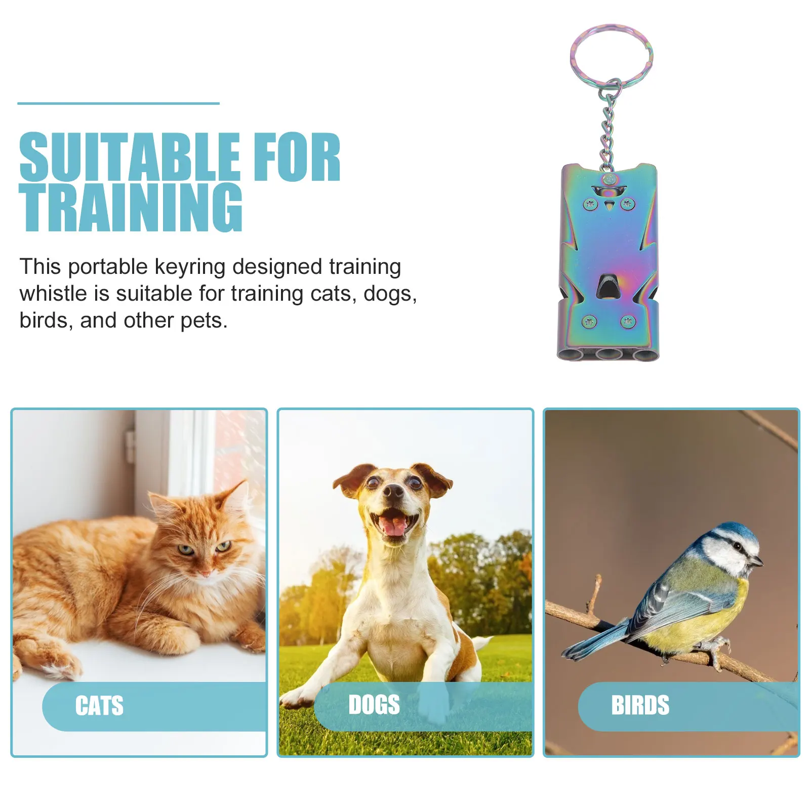 صافرة تدريب الطيور من الفولاذ المقاوم للصدأ متعددة الوظائف بصوت عالٍ للتخييم والبقاء على قيد الحياة وإكسسوارات الحيوانات الأليفة أدوات الحقائب #4