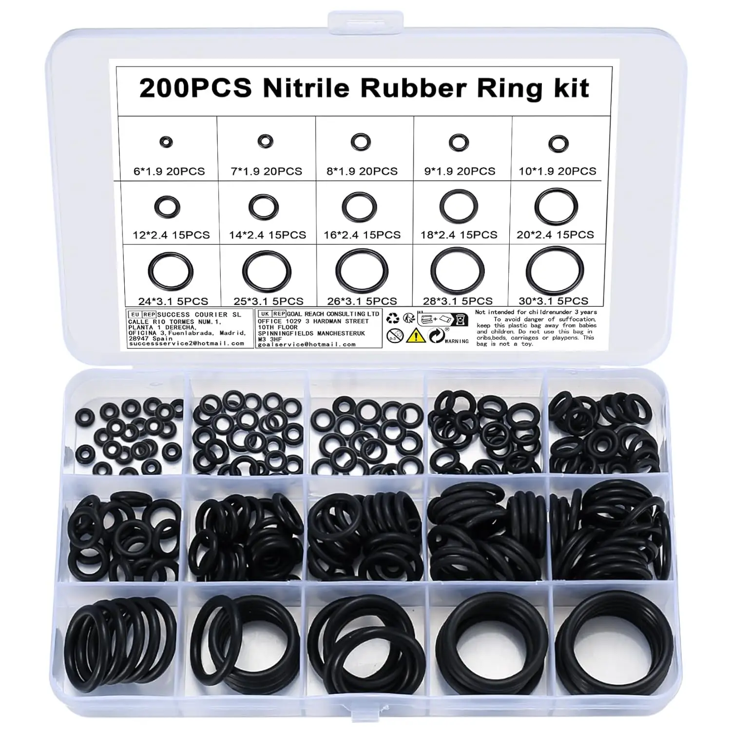 Rubber O Rings Plumbling Sealing Washers Nitrile Rubber Bands High Pressure O-Rings Gaskets Repair Kit for Automotive Faucet