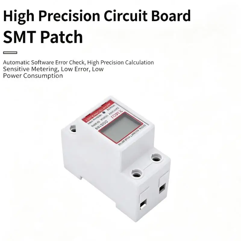 220V Single Phase Digital KWh Meter High Accuracy Electric Energy Submeter for Dormitory Rental Apartment Use