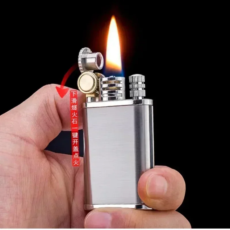 CHIEF Personalized Metal Wheel Kerosene Lighter Windproof Cigarette Lighter Petroleum Lighter Unusual Lighters Survival Lighters