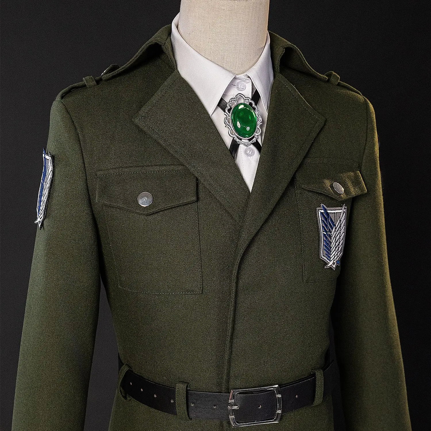 [Olmee] متوفر في المخزون ميكاسا أرمين بيك ليفي إرين أزياء تنكرية AOT Survey Corp بدلة الجيش معطف موحد تيتان الموسم النهائي النهاية