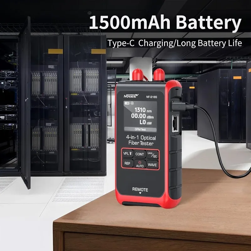 Hot Sell NF-916S 4 in 1 Mini Fiber Optic Cable Tester Visual Fault Locator Network Tester Crimp Testing 10 Optional Wavelengths
