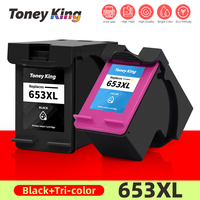 TONEY KING Remanufactured For HP 653 653XL For HP653 Ink Cartridge Replacement for HP Deskjet 6075 6475 Inkjet Printer