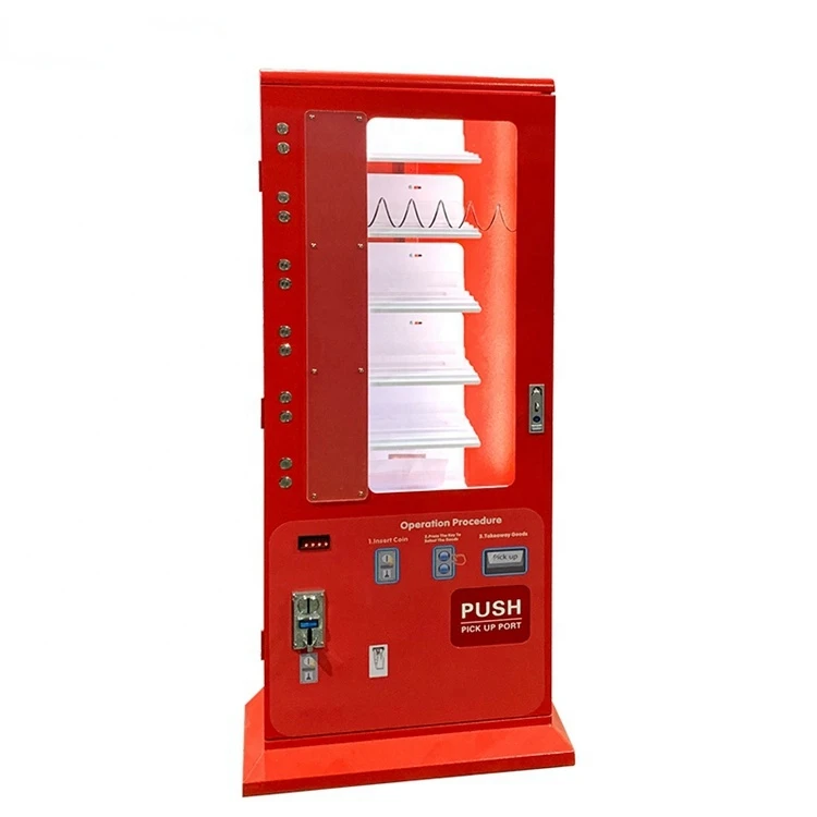 Supply Cheap Price Small Red Vending Machine Customized Hotel Drinks Food Snack Combo Vending Machine