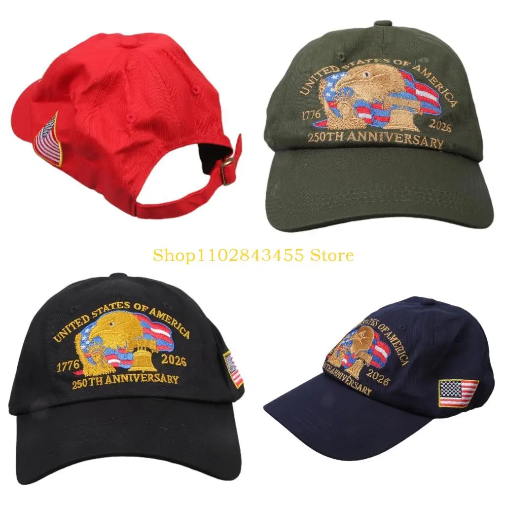 49MC Bird Printed Patriotic Baseball Cap Secures Fit for Patriotism Parades Commemorative Design Comfortable Fit Men Women