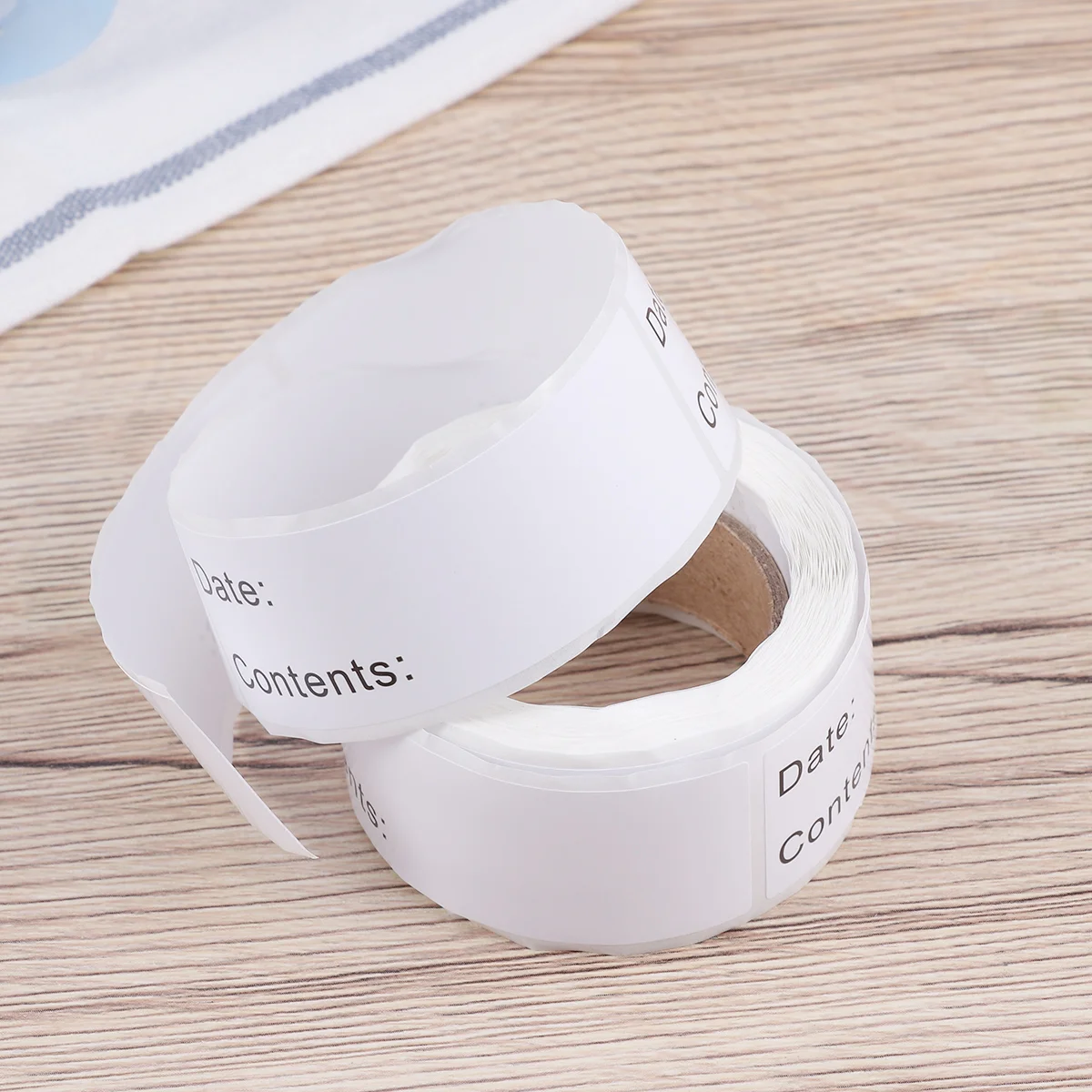 125 Pcs/Roll Labels for Bottles Storage Bins White Freezer Sticker Hand