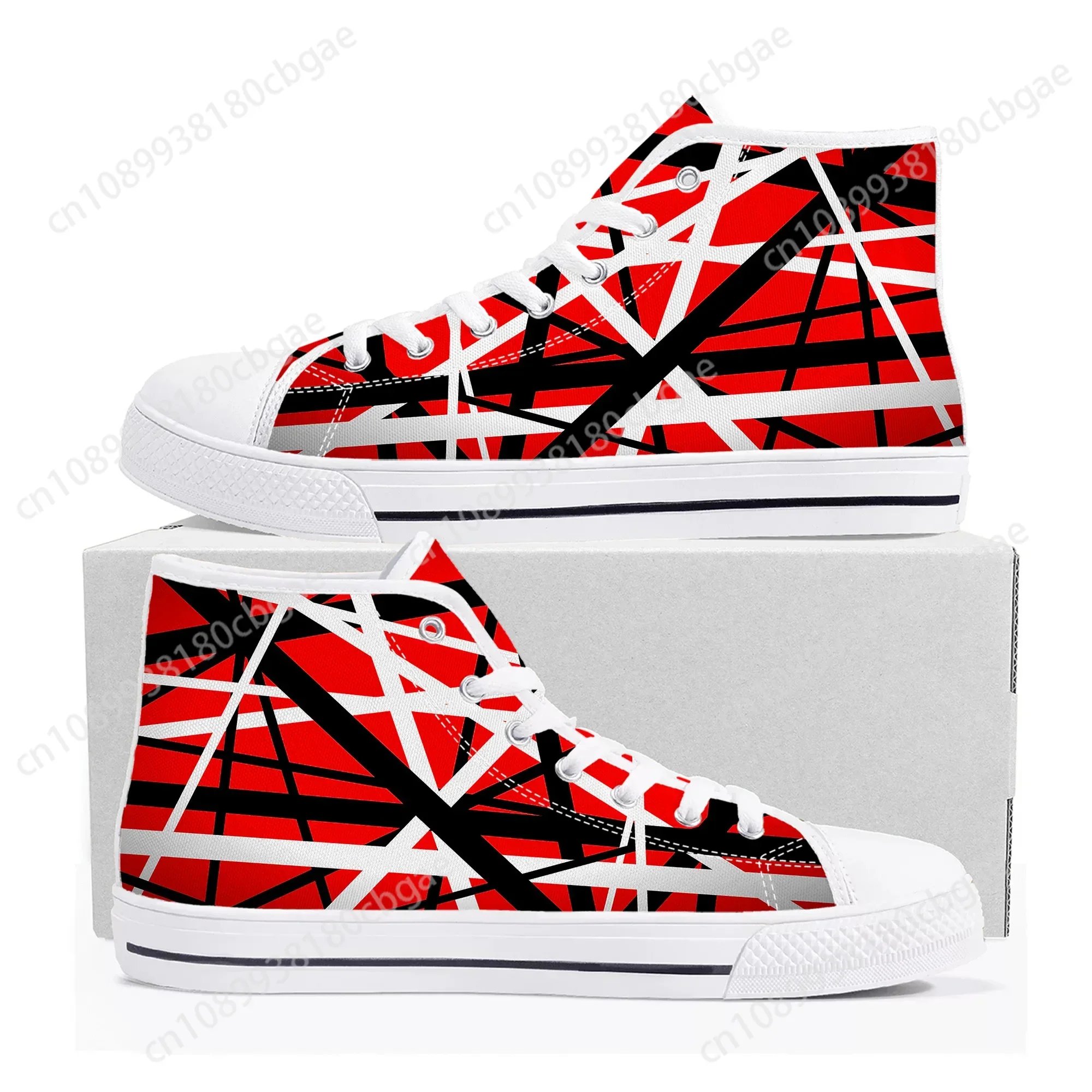 

Van Evh 5150 Stripes Halen High Top Sneakers Men Women Teenager High Quality Canvas Sneaker 1984 Casual Couple Shoes Custom Shoe