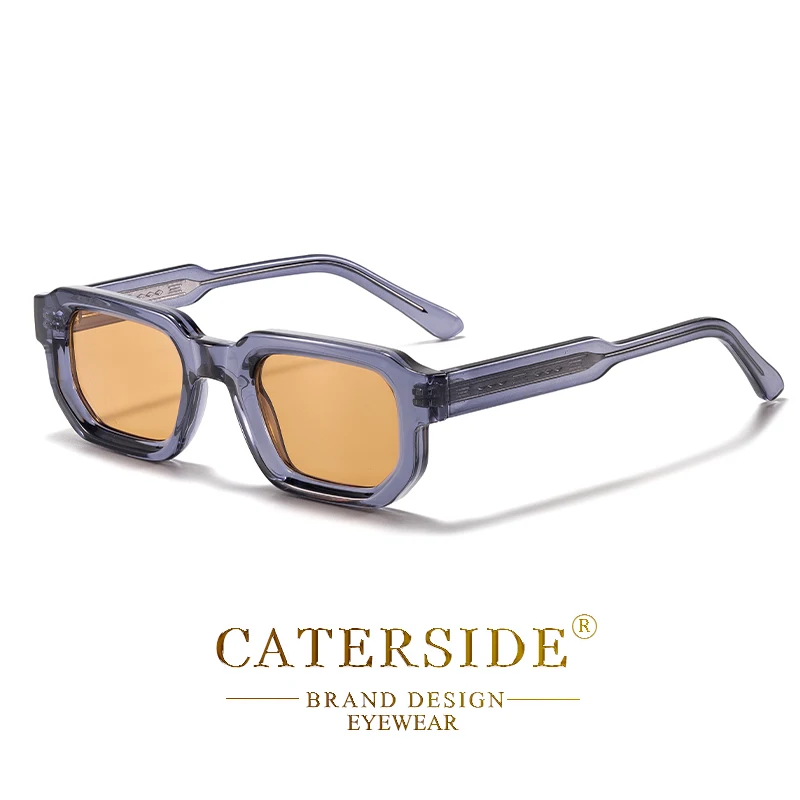 CATERSIDE Neue Vintage-Punk-Sonnenbrille für Herren, kleiner Rahmen, Farbverlaufsgläser, Sonnenbrille für Sommer, Strandparty, ideale Wahl für Geschenke – Detail 12