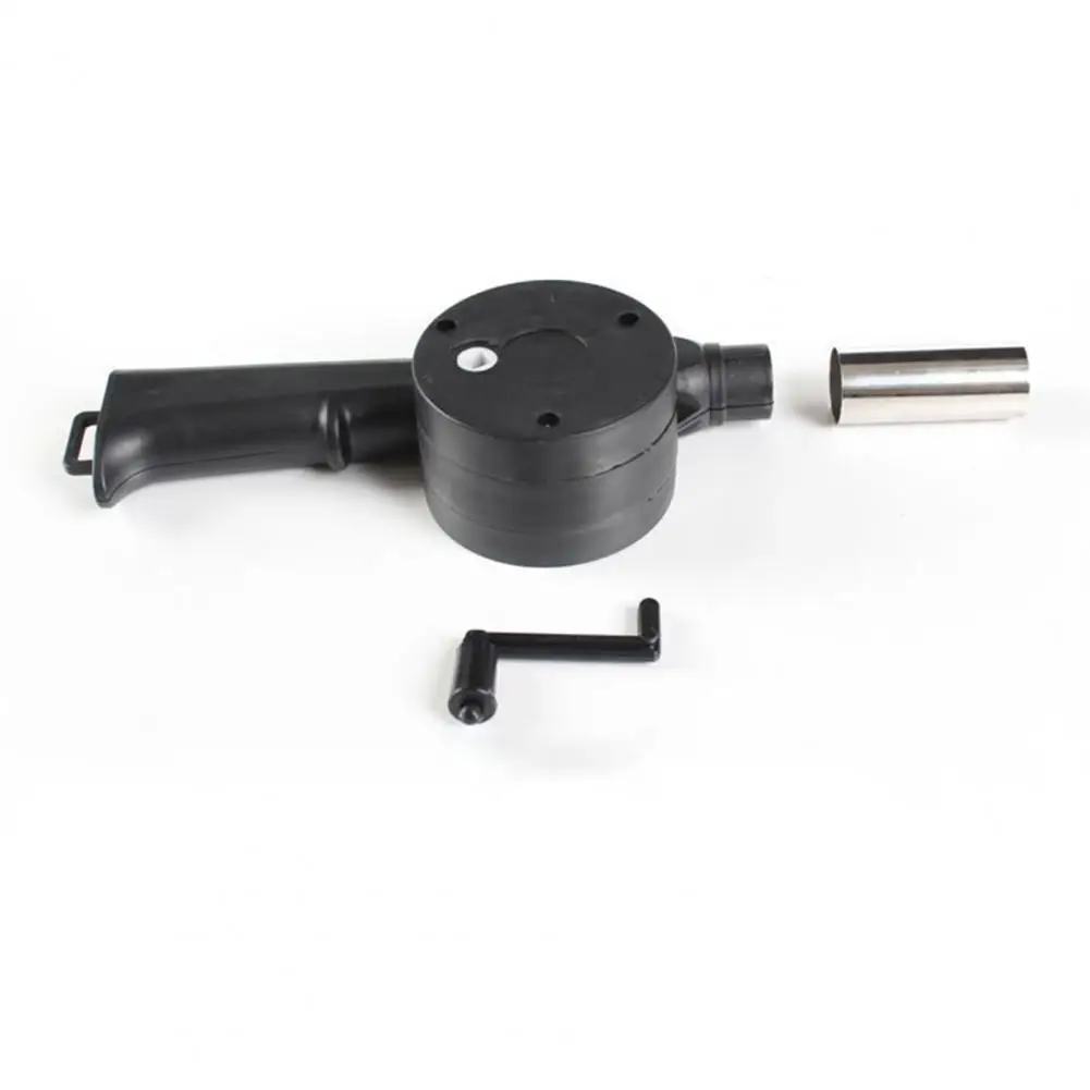 Grill Fan Hand Blower Hand Cranked Charcoal Starter Fan Lightweight Grill Blower Multi-function Outdoor Tool for Camping