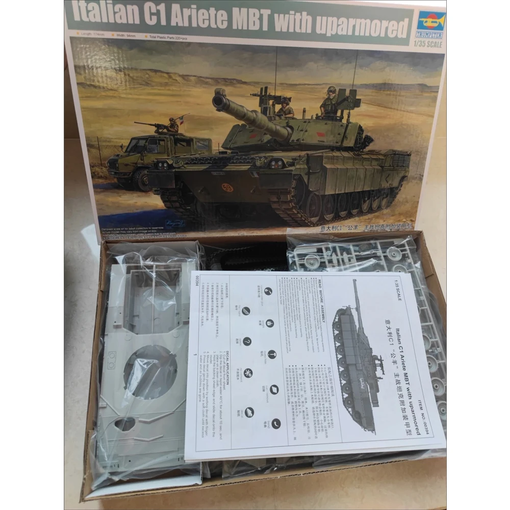 

Trumpeter 00394, масштаб 1:35, итальянский C1 Ariete MBT с бронированным главным боевым танком, пластиковая сборная модель, комплект строительной игрушки