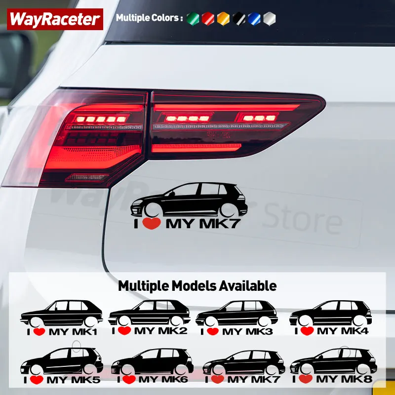 Reflective Car Window Sticker Door Side Fender Creative Decal For Volkswagen VW Golf MK1 MK2 MK3 MK4 MK5 MK6 MK7 MK8 Accessories