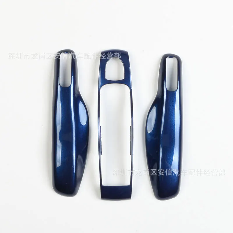 Key Case Blue Color Shell for Porsche Macan 911 718 Panamera Cayenne Taycan Boxster Remote Fob Replace Car Accessories 3pcs/set