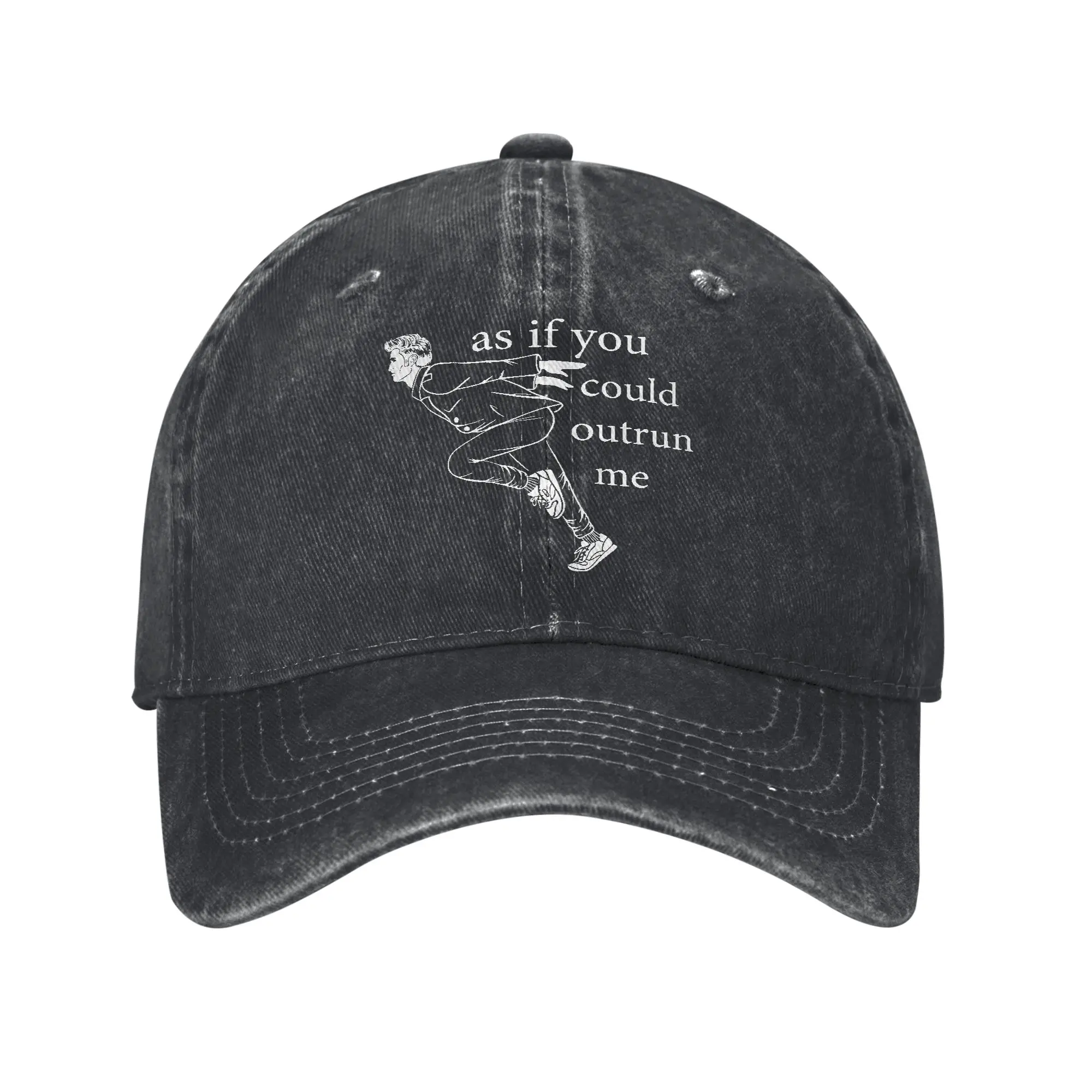 As If You Could Outrun Me Twilight Edward Cullen Baseball Caps Vintage Distressed Denim  Headwear for Men Women Soft Hats Cap