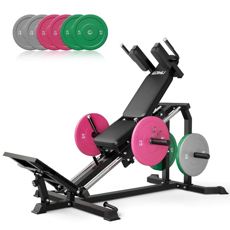 L5 Leg Press Hack Squat Machine, 30-Degree Leg Press Machine for Home Gym, Compact Hack Squat Machine with Removable