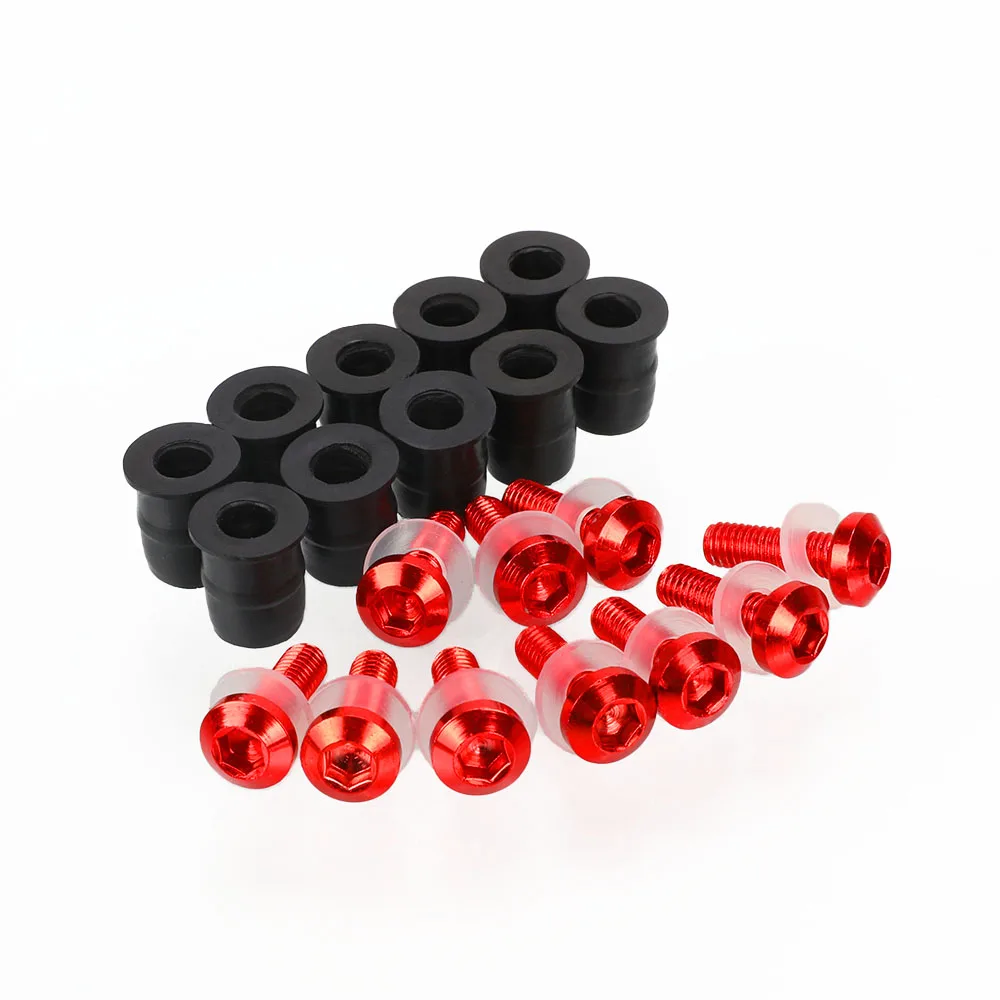 5mm 10PCS Motorcycle Windshield Bolts Screw Nut Fastener Kit For Kawasaki Ninja GPZ900R Z900 ZX-10RR ZX-12R ZX12RR ZZ-R1200