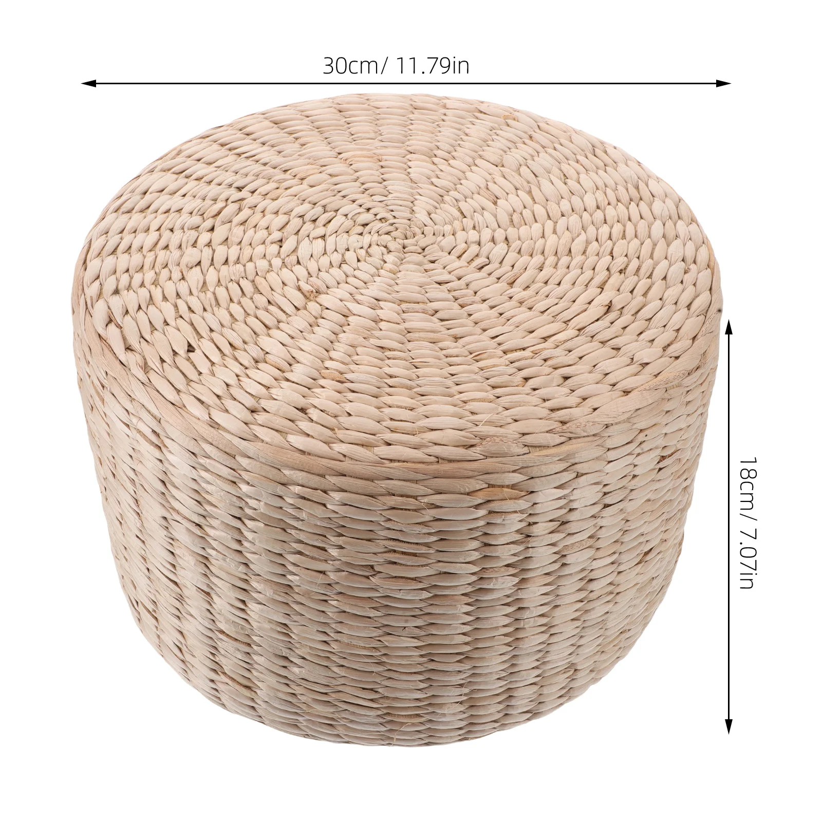 Japanese Style Straw Woven Stool Round Seat Cushion Lightweight 's Floor Pillow Yoga Mat Retro Footrest Home Decor