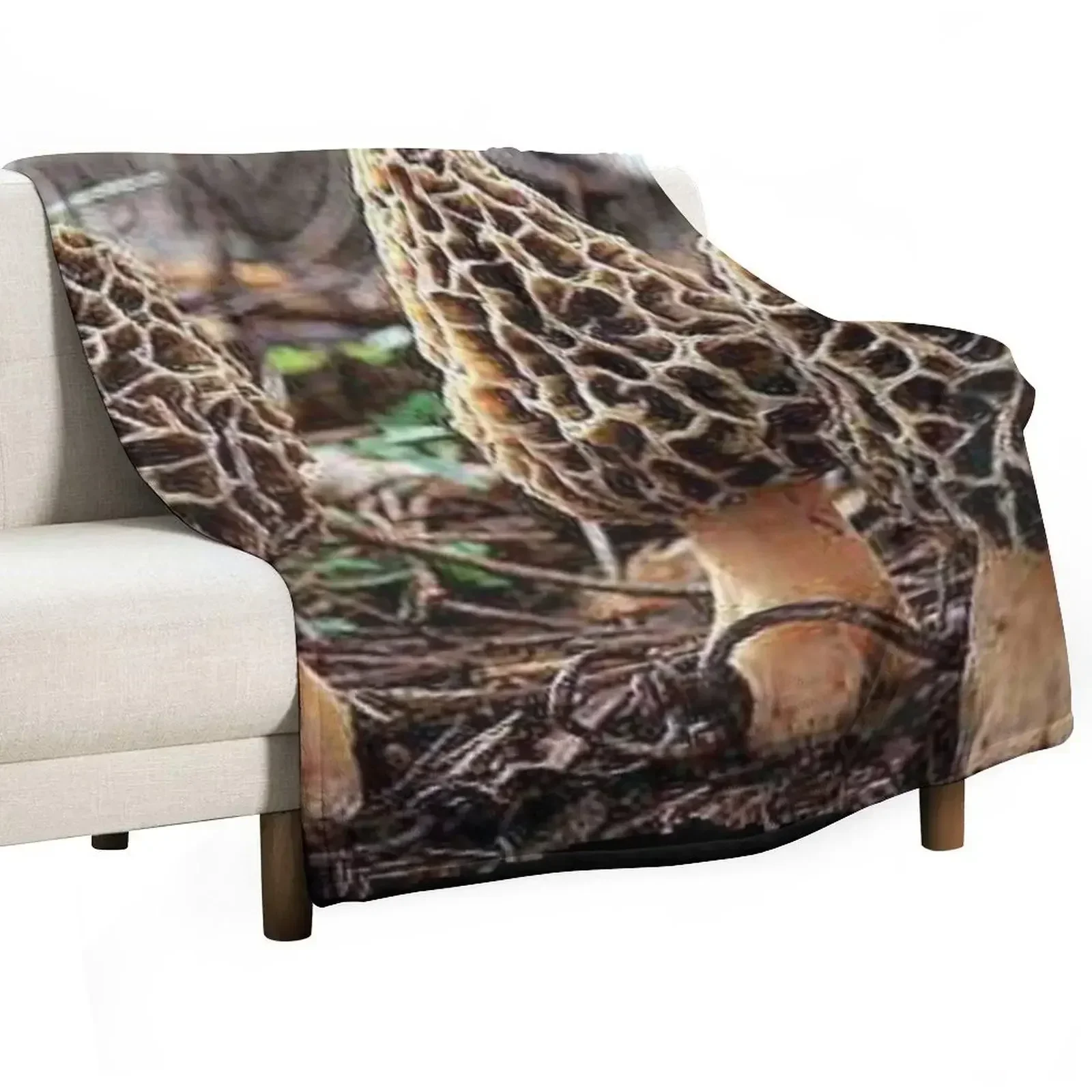 MOREL MUSHROOMS Throw Blanket Lightweight Warm Blanket for Travel Camping
